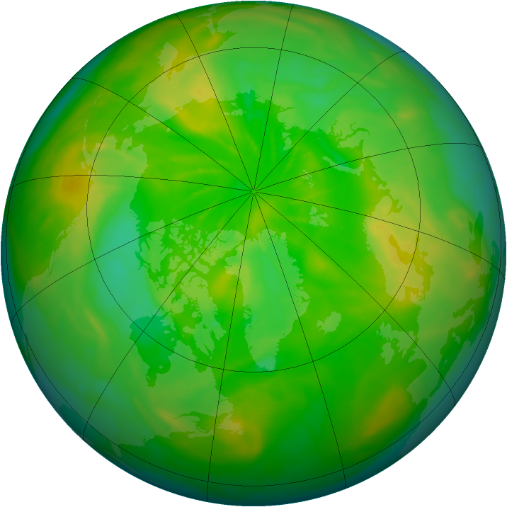 Arctic ozone map for 21 June 2014